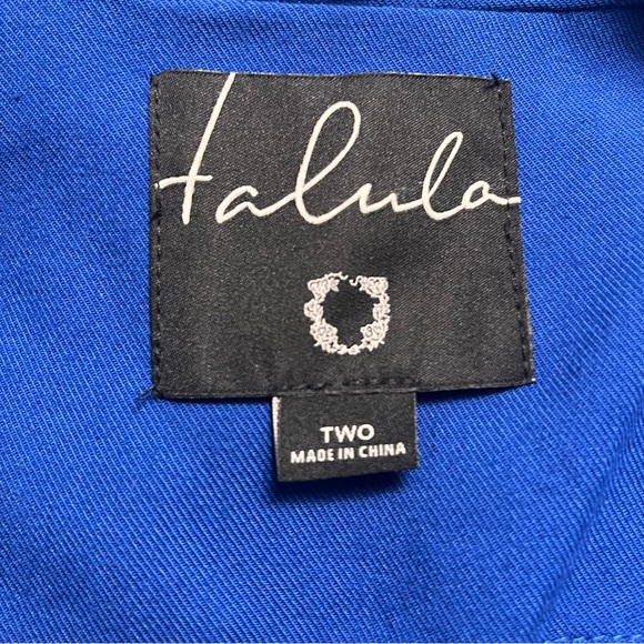 TALULA ARITZIA blue open front long sleeve blazer women’s size 2 office wear - Picture 10 of 12
